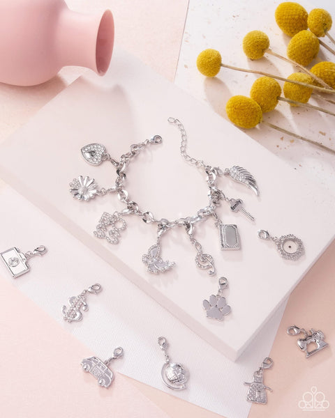 Rhodium Charm Bracelet