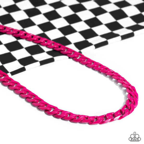 Painted Powerhouse - Pink Necklace