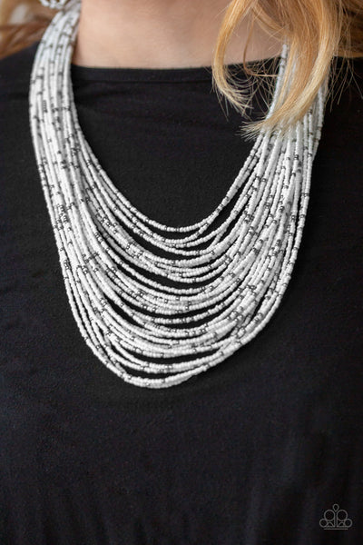 Paparazzi Rio Rainforest Necklace- White - ChiTown Chick Bling Boutique 
