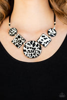 Paparazzi Here Kitty Kitty White Necklace/Laguna Lanterns - Black Set