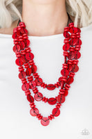 Paparazzi Barbados Bopper Red Necklace