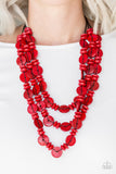 Paparazzi Barbados Bopper Red Necklace