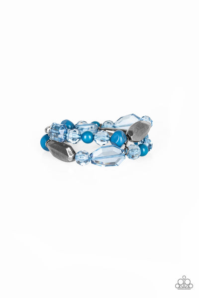 Paparazzi Rockin Rock Candy Blue Bracelet