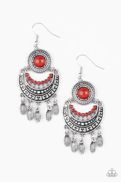 Paparazzi Mantra to Mantra Red Earrings