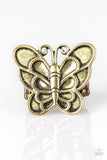 Paparazzi Sky High Butterfly Brass Ring