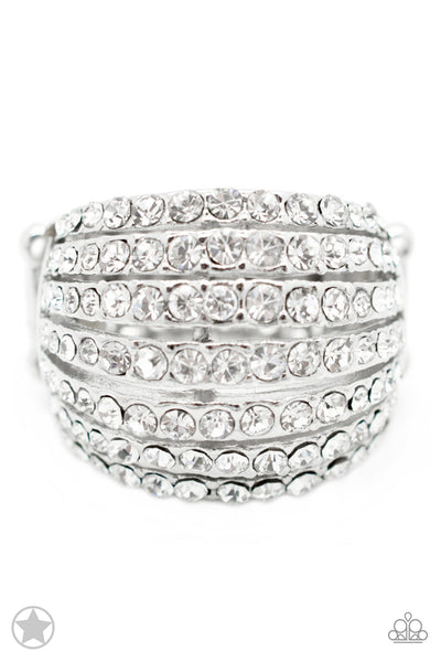 Paparazzi Blinding Brilliance Ring - White - ChiTown Chick Bling Boutique 