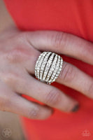 Paparazzi Blinding Brilliance Ring - White - ChiTown Chick Bling Boutique 