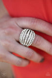 Paparazzi Blinding Brilliance Ring - White - ChiTown Chick Bling Boutique 