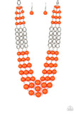 Paparazzi A La Vogue Orange Necklace