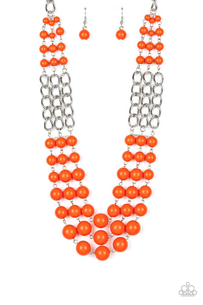 Paparazzi A La Vogue Orange Necklace