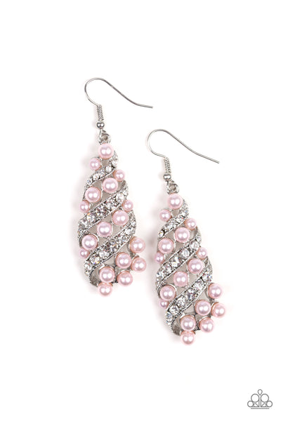 Paparazzi Ballroom Waltz Pink Earrings