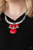 Paparazzi Commander In CHIEFETTE Red Necklace