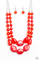 Paparazzi Beach Glam Red Necklace