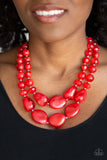 Paparazzi Beach Glam Red Necklace