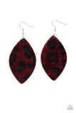 Paparazzi GRR-irl Power! - Red Earrings - ChiTown Chick Bling Boutique 