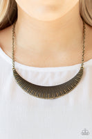 Paparazzi Modern Day Moonshine Brass Necklace