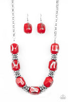 Paparazzi Girl Grit Red Necklace