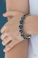 Paparazzi Gilded Gardens - Blue & Double The Drama - Blue Earrings and Bracelet Set