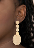 Paparazzi Idolized Illumination Gold Earrings