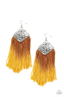 Paparazzi DIP The Scales Yellow Earrings