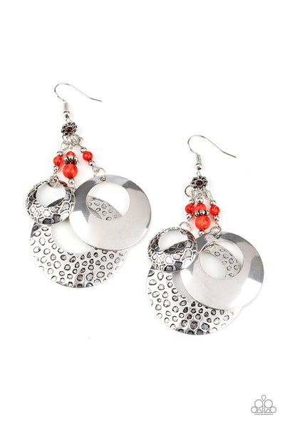 Paparazzi Wanderlust Garden Red Earrings