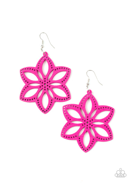 Paparazzi Bahama Blossoms Pink Earrings