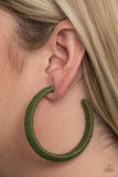 Paparazzi TWINE and Dine Green Earrings