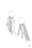 Paparazzi No Place Like HOMESPUN Silver Earrings