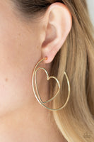 Paparazzi Love At First BRIGHT Gold Earrings