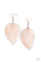 Paparazzi Leafy Legacy Rose Gold Earrings