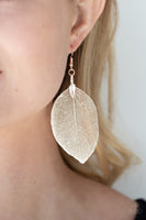 Paparazzi Leafy Legacy Rose Gold Earrings