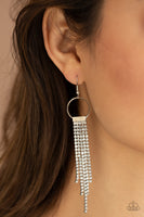 Paparazzi Tapered Twinkle White Earrings