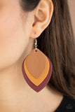 Paparazzi Light as a LEATHER Red Earrings