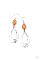 Paparazzi Badlands Baby Orange Earrings