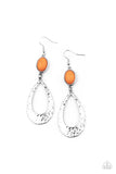 Paparazzi Badlands Baby Orange Earrings