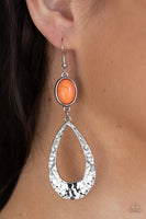 Paparazzi Badlands Baby Orange Earrings