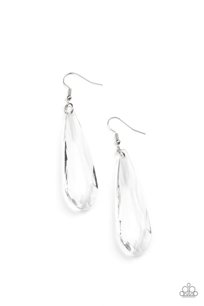 Paparazzi Crystal Crowns White Earrings