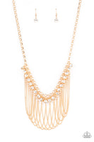 Paparazzi Flaunt Your Fringe Gold Necklace