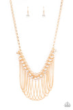 Paparazzi Flaunt Your Fringe Gold Necklace