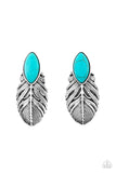 Paparazzi Rural Roadrunner Blue Earrings