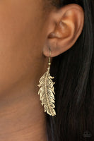 Paparazzi Fearless Flock Brass Earrings