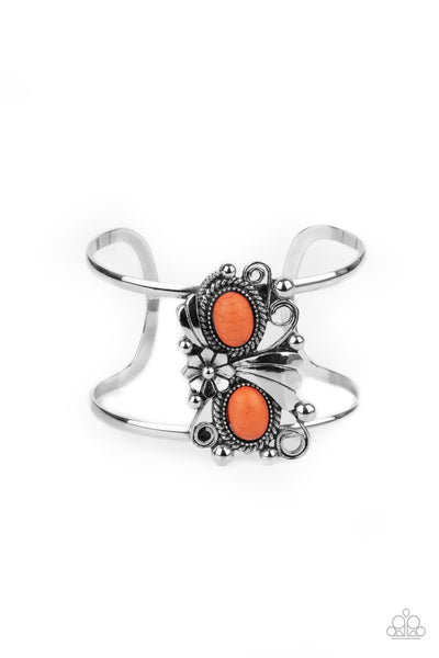 Paparazzi Mojave Flower Girl Orange Bracelet