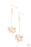 Paparazzi Opulently Orchid Rose Gold Earrings