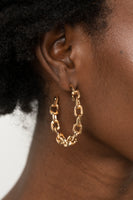 Paparazzi Stronger Together Gold Earrings