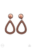 Paparazzi Beyond The Borders Copper Clip-On Earrings