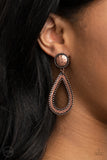 Paparazzi Beyond The Borders Copper Clip-On Earrings