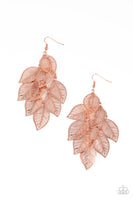 Paparazzi Limitlessly Leafy Copper Earrings