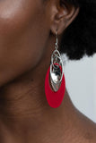 Paparazzi Ambitious Allure Red Earrings