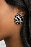 Paparazzi Elite League Black Earrings