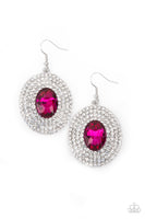 Paparazzi FIERCE Field - Pink Earrings